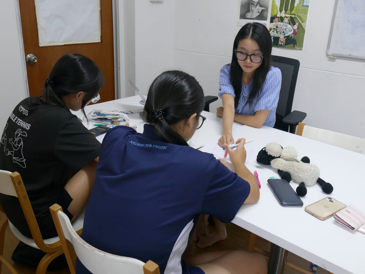 Students in a small group tuition session at Ancourage Academy